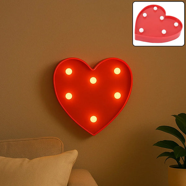 Heart Shape LED Decorative Night Light (1 Pc) - justgrabit.in | Just Grab It