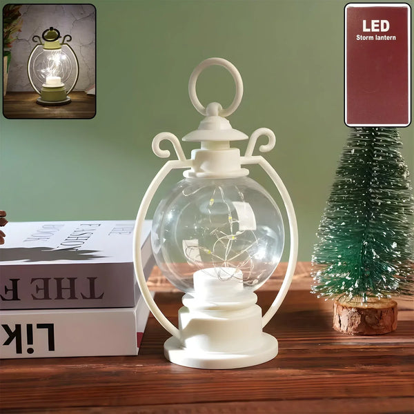 LED Decorative Storm Lantern Light (Battery Operated, Warm White Light) - justgrabit.in | Just Grab It