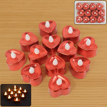 Heart Shaped LED Tea Light Candles (Mix Color / 12 Pc) - Justgrabit Inc.
