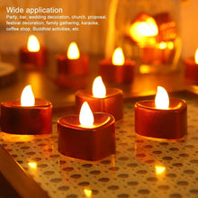 Heart Shaped LED Tea Light Candles (Mix Color / 12 Pc) - Justgrabit Inc.