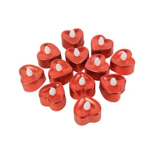Heart Shaped LED Tea Light Candles (Mix Color / 12 Pc) - Justgrabit Inc.