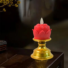 Premium Lotus Shaped LED Flameless Candle with Decorative Holder (1 Pc) - Justgrabit Inc.