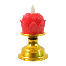 Premium Lotus Shaped LED Flameless Candle with Decorative Holder (1 Pc) - Justgrabit Inc.