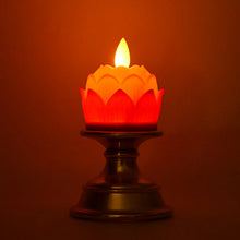 Premium Lotus Shaped LED Flameless Candle with Decorative Holder (1 Pc) - Justgrabit Inc.