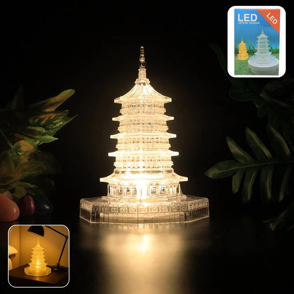 Premium LED Crystal Pagoda Decorative Light (1 Pc) - Justgrabit Inc.