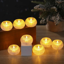 Set of 12 LED Crystal - Effect Flameless Smokeless Decorative Candles - Justgrabit Inc.