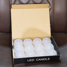 Set of 12 LED Crystal - Effect Flameless Smokeless Decorative Candles - Justgrabit Inc.