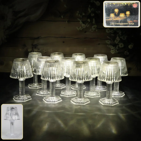 Decorative Crystal Style LED Table Lamps (12 Pc) - justgrabit.in | Just Grab It
