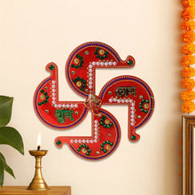 Acrylic Swastik Shubh Labh Wall Hanging (1 Pc) - Justgrabit Inc.