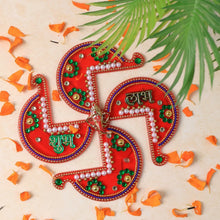 Acrylic Swastik Shubh Labh Wall Hanging (1 Pc) - Justgrabit Inc.