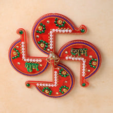 Acrylic Swastik Shubh Labh Wall Hanging (1 Pc) - Justgrabit Inc.