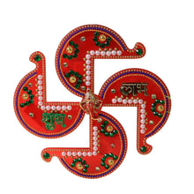 Acrylic Swastik Shubh Labh Wall Hanging (1 Pc) - Justgrabit Inc.