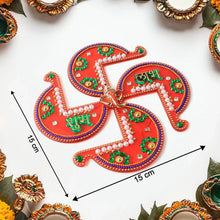 Acrylic Swastik Shubh Labh Wall Hanging (1 Pc) - Justgrabit Inc.