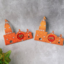 Shubh Labh Ram Temple / Mandir Design Decorative Wall Sticker (2 Pc) - Justgrabit Inc.
