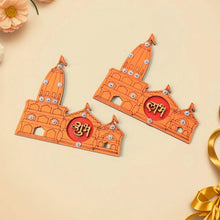 Shubh Labh Ram Temple / Mandir Design Decorative Wall Sticker (2 Pc) - Justgrabit Inc.