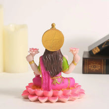 Beautiful Decorative Lakshmi Mata Idol Sitting on Lotus (1 Pc) - Justgrabit Inc.