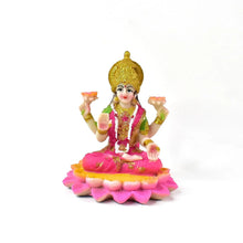 Beautiful Decorative Lakshmi Mata Idol Sitting on Lotus (1 Pc) - Justgrabit Inc.