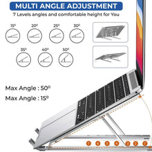 Foldable Adjustable Laptop Stand for Desk and Table Use - justgrabit.in | Just Grab It