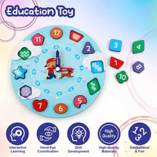 Aditi Wooden Educational Learning Clock Toy with Movable Hands - Justgrabit Inc.