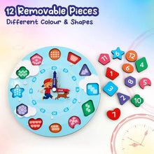 Aditi Wooden Educational Learning Clock Toy with Movable Hands - Justgrabit Inc.