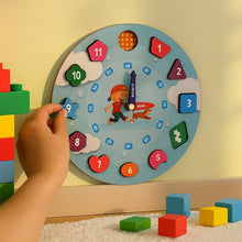 Aditi Wooden Educational Learning Clock Toy with Movable Hands - Justgrabit Inc.
