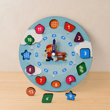 Aditi Wooden Educational Learning Clock Toy with Movable Hands - Justgrabit Inc.