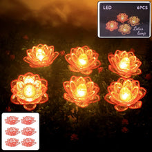 Set of 6 Lotus Shaped LED Flameless Decorative Candles - Justgrabit Inc.