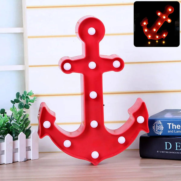 Anchor Shape LED Decorative Night Lamp - (1 Pc) - justgrabit.in | Just Grab It