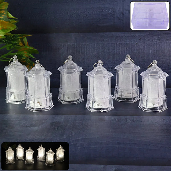LED Hanging Lantern Style Decorative Flameless Candles (6 Pc) - justgrabit.in | Just Grab It