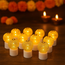 LED Ball Shaped Decorative Light with Mesh Cover (12 Pc / Set) - justgrabit.in | Just Grab It