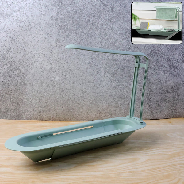 Plastic Telescopic Sink Storage Rack - justgrabit.in | Just Grab It
