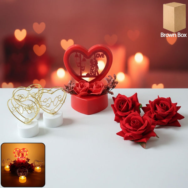 Romantic Heart Love Decorative Gift Set (1 Set) - justgrabit.in | Just Grab It