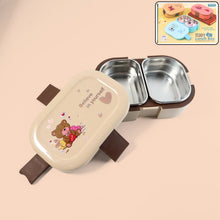 Cute Teddy Printed Kids Lunch Box (500Ml / 1 Pc) - justgrabit.in | Just Grab It