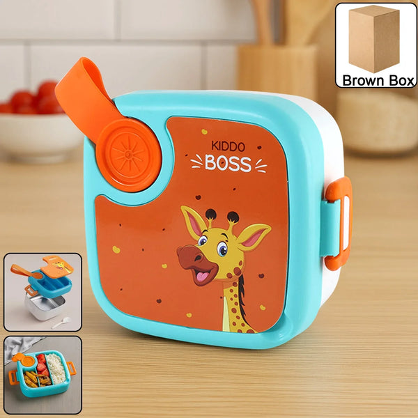 Kids Cartoon Lunch Box - (1 Set) - justgrabit.in | Just Grab It