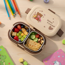 Cute Teddy Printed Kids Lunch Box (500Ml / 1 Pc) - justgrabit.in | Just Grab It