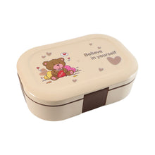 Cute Teddy Printed Kids Lunch Box (500Ml / 1 Pc) - justgrabit.in | Just Grab It