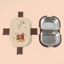 Cute Teddy Printed Kids Lunch Box (500Ml / 1 Pc) - justgrabit.in | Just Grab It