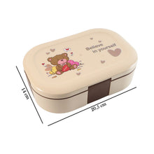 Cute Teddy Printed Kids Lunch Box (500Ml / 1 Pc) - justgrabit.in | Just Grab It