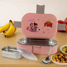 Kids Cartoon Lunch Box Set with Stainless - Steel Inner Tray (1 Set) - justgrabit.in | Just Grab It