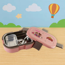 Kids Cartoon Lunch Box Set with Stainless - Steel Inner Tray (1 Set) - justgrabit.in | Just Grab It