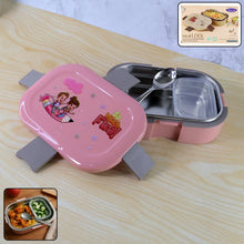 Kids Cartoon Lunch Box Set with Stainless - Steel Inner Tray (1 Set) - justgrabit.in | Just Grab It
