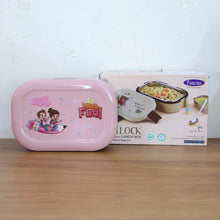Kids Cartoon Lunch Box Set with Stainless - Steel Inner Tray (1 Set) - justgrabit.in | Just Grab It
