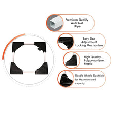 Adjustable Washing Machine & Refrigerator Stand (67×67 cm ,1 Pc) - justgrabit.in | Just Grab It