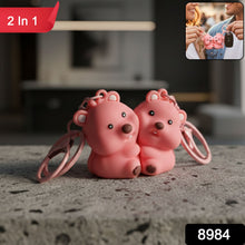 Cute Couple Bear Shape 2 - in - 1 Keychain Set (2 Pieces Set) - justgrabit.in | Just Grab It