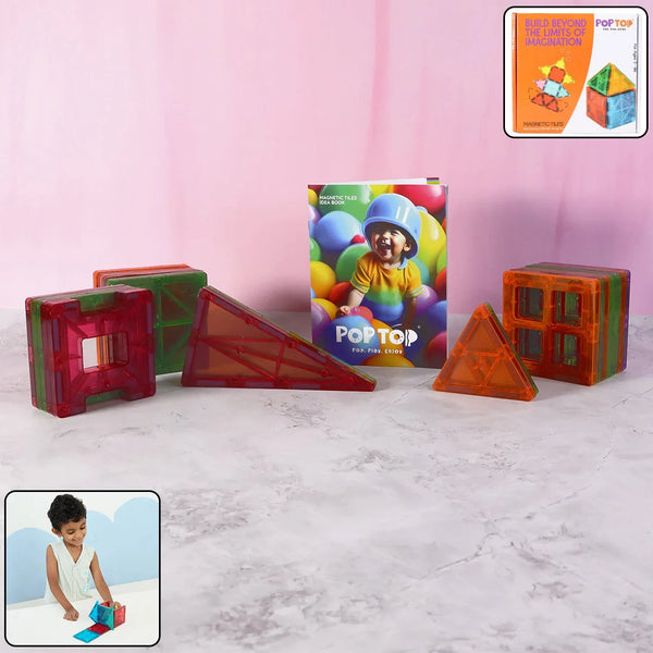 Magnetic Building Tiles - (32pc / Set) - justgrabit.in | Just Grab It