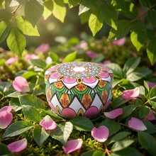 Premium Decorative Mandala Printed Metal Candle Container (1 Pc) - justgrabit.in | Just Grab It