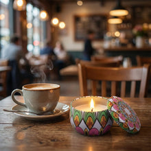 Premium Decorative Mandala Printed Metal Candle Container (1 Pc) - justgrabit.in | Just Grab It
