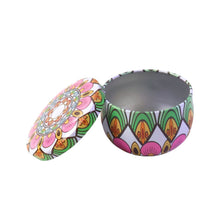 Premium Decorative Mandala Printed Metal Candle Container (1 Pc) - justgrabit.in | Just Grab It