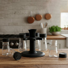 8 in 1 Revolving Plastic Spice Rack Set with Rotating Stand - justgrabit.in | Just Grab It