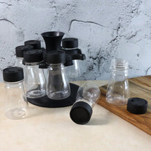 8 in 1 Revolving Plastic Spice Rack Set with Rotating Stand - justgrabit.in | Just Grab It